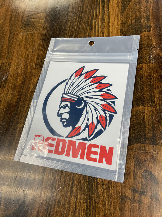 Warrior REDMEN 4" Sticker