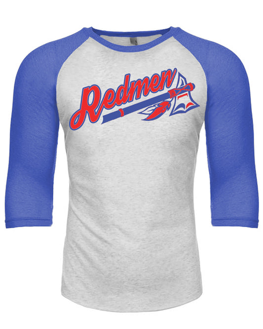 Batter UP! 3/4 - Blue/Athletic Heather